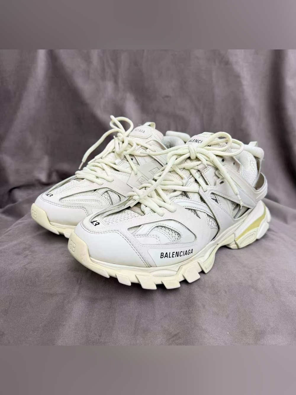 🚩steal Balenciaga Layered Track Sneakers in Ivory